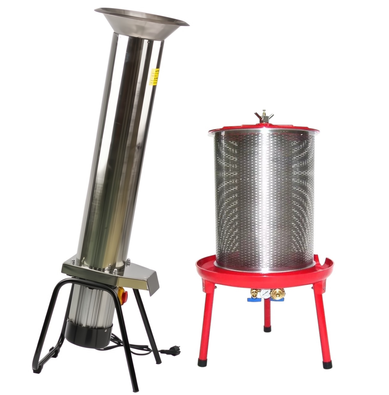 vanddrevet hydropresse 20L og elektrisk frugtknuser Hobby 1100
