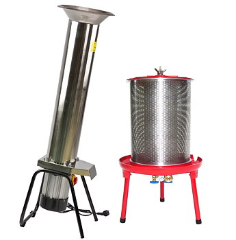 vanddrevet hydropresse 20L og elektrisk frugtknuser Hobby 1100