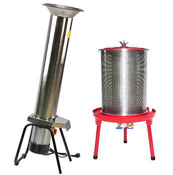 wateraangedreven hydropers 40 liter & elektrische fruitmolen Hobby 1100
