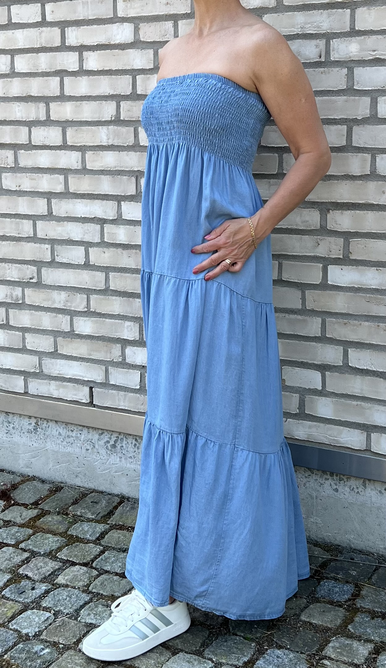 Cosy House Kjol Alice Maxi Jeans Ljus - 2