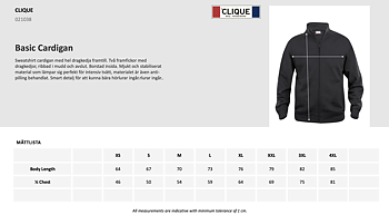 Basic Cardigan Herr/Dam