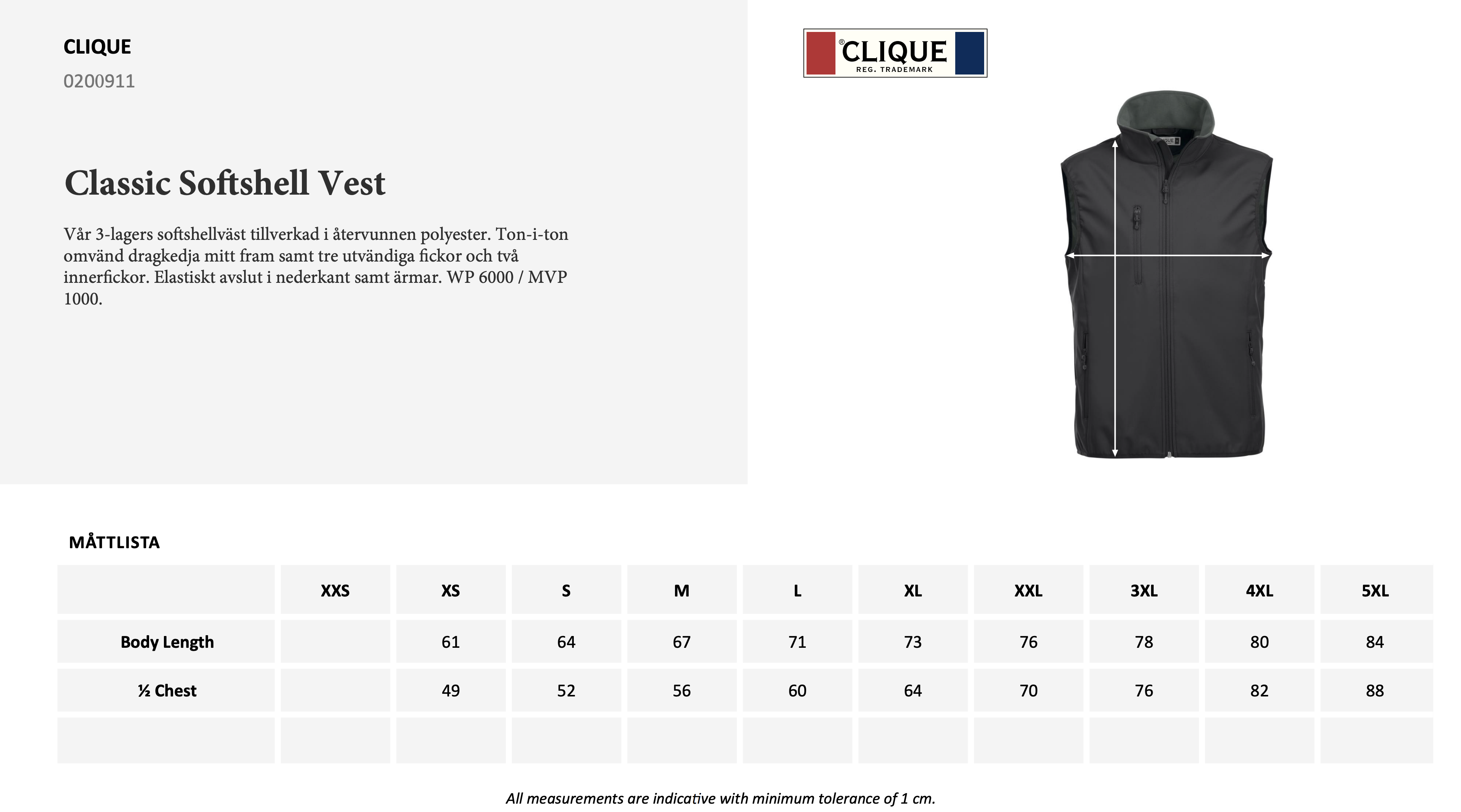 Classic Softshell Vest Herr/Dam - 2