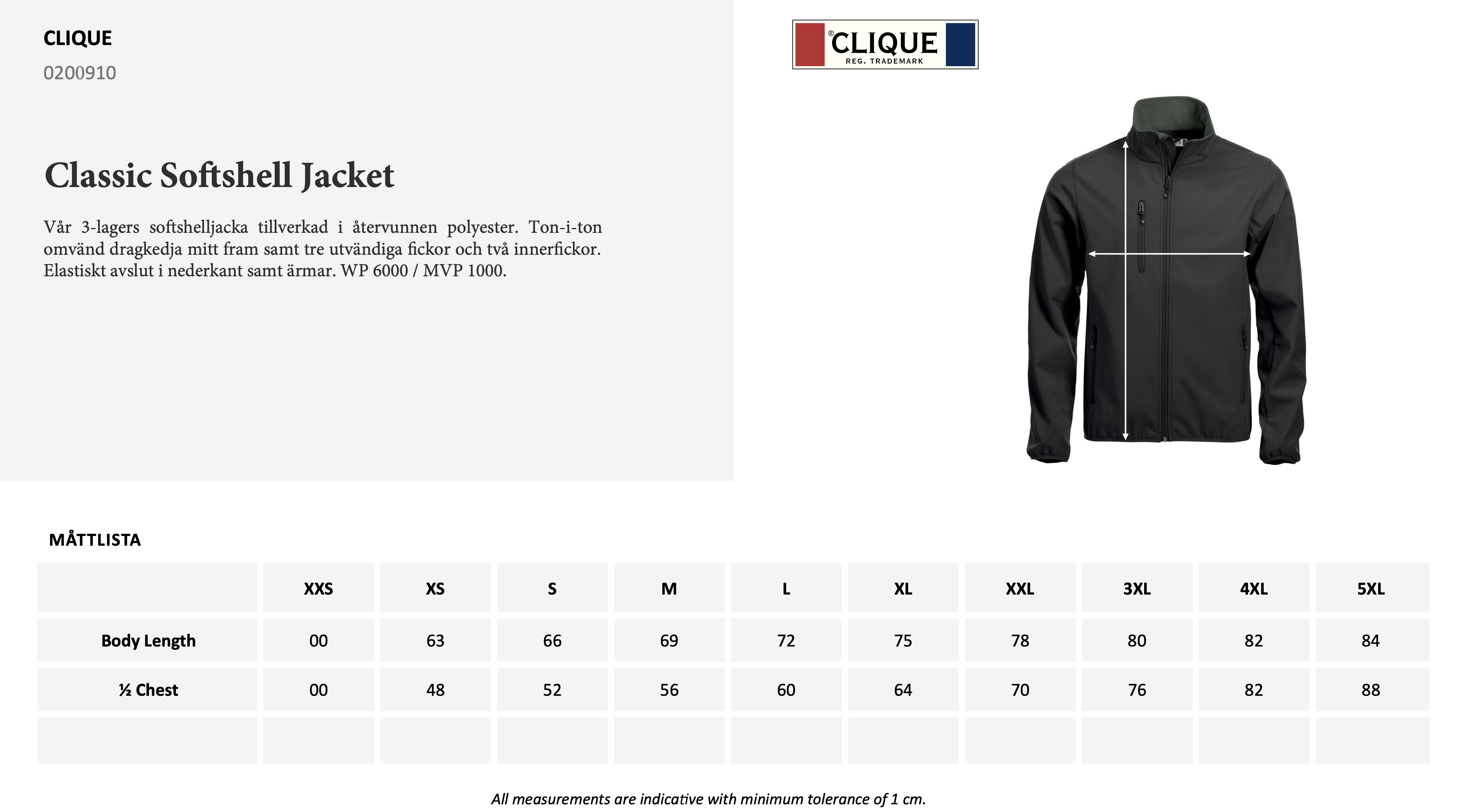 Classic Softshell Jacket Herr/Dam - 3