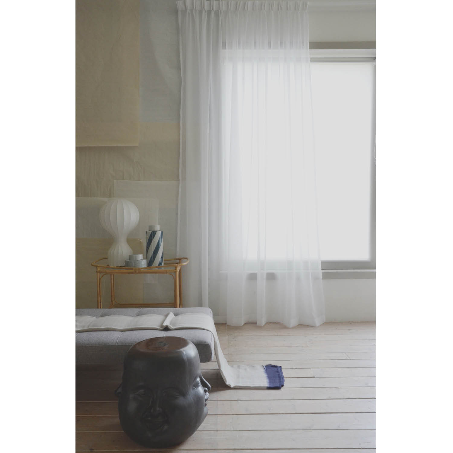Gardin Hotellvoile vit dubbel bredd, två storlekar, Mimou - 3