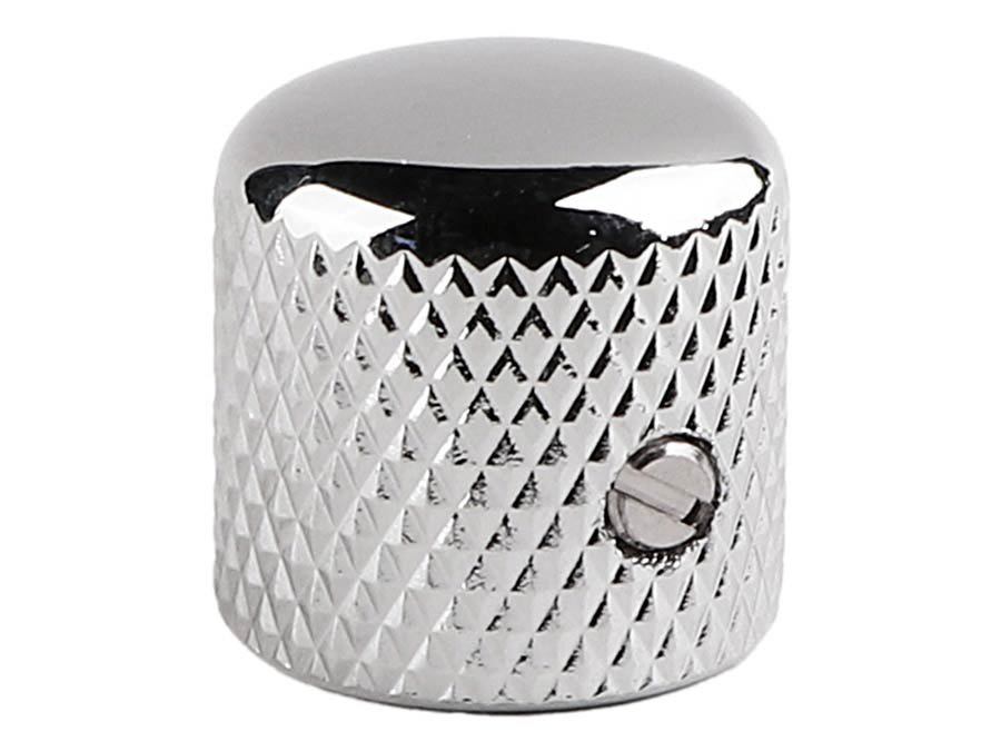Boston dome knob med skruv - Chrome
