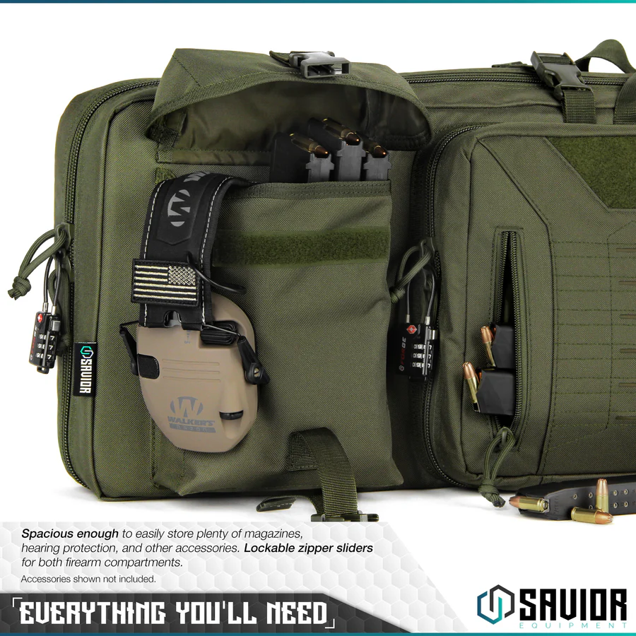 Savior Equipment Urban Warfare 42" Double Rifle Case - OD Green 5