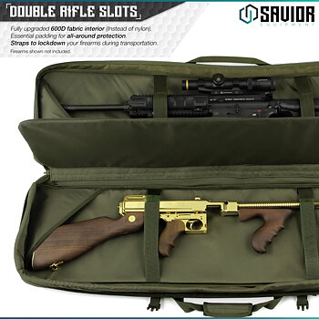 Savior Equipment Urban Warfare 42" Double Rifle Case - OD Green 2