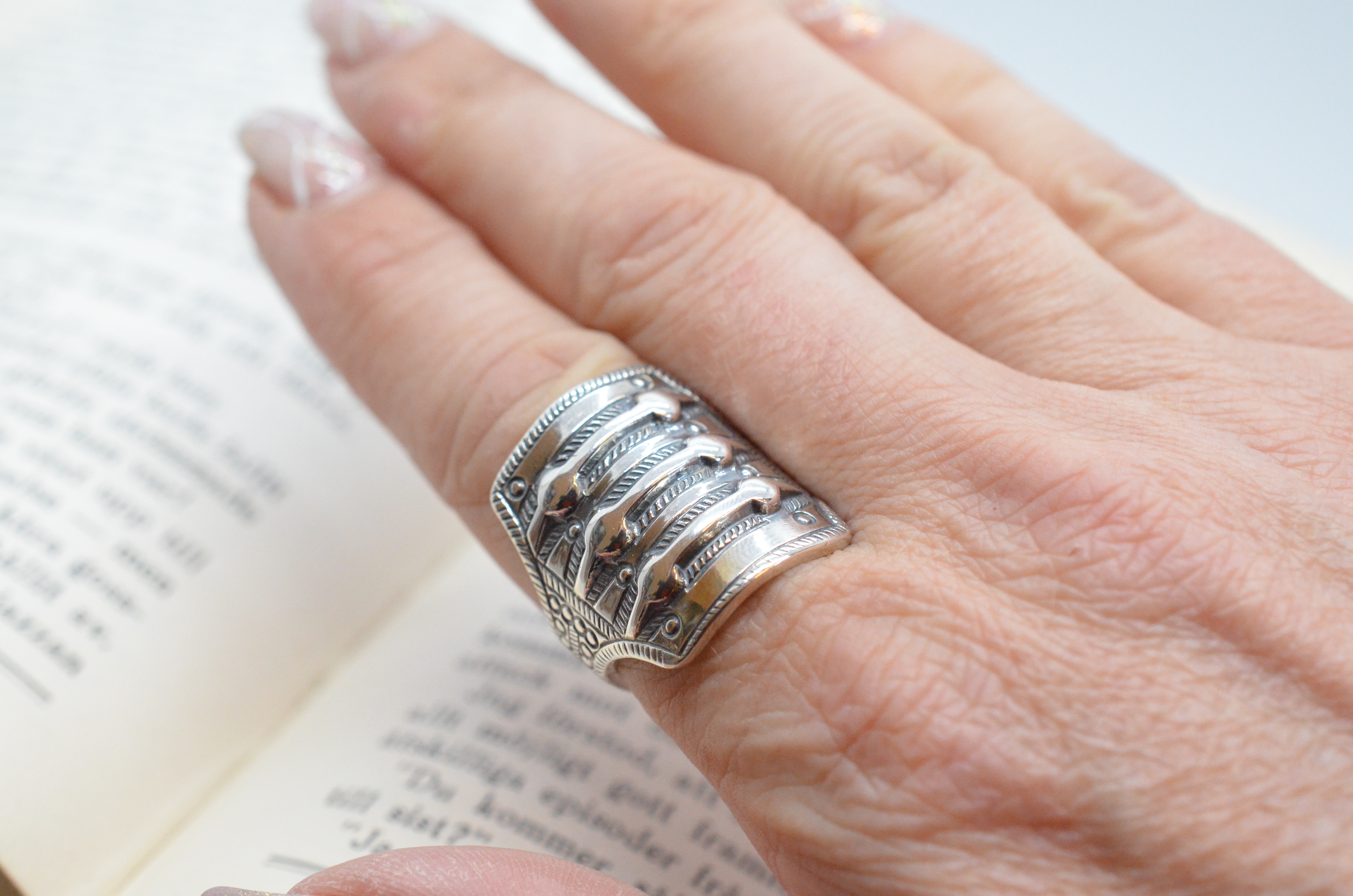 Vintage David Andersen "Saga" silver ring - 4