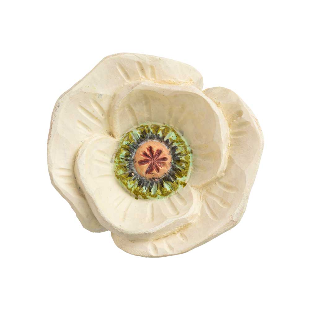 Bouton de meuble – Coquelicot Blanc