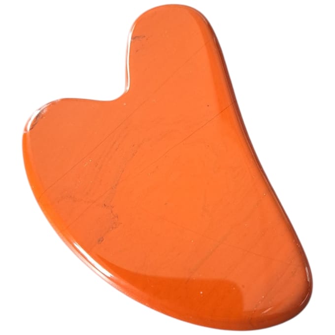 Heart Shaped Gua Sha  Massage i Red Jasper, röd jaspis - 3