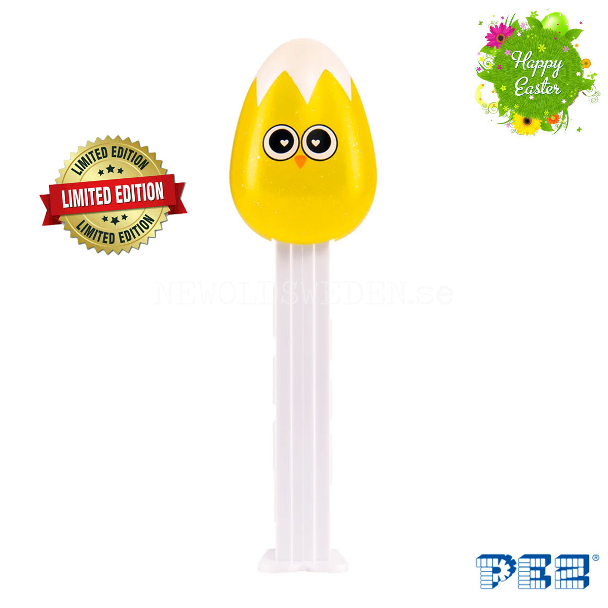 PEZ Dispenser SPECIAL CHICK IN A EGG - LIMITED EDITION + Candy - Easter - PE25