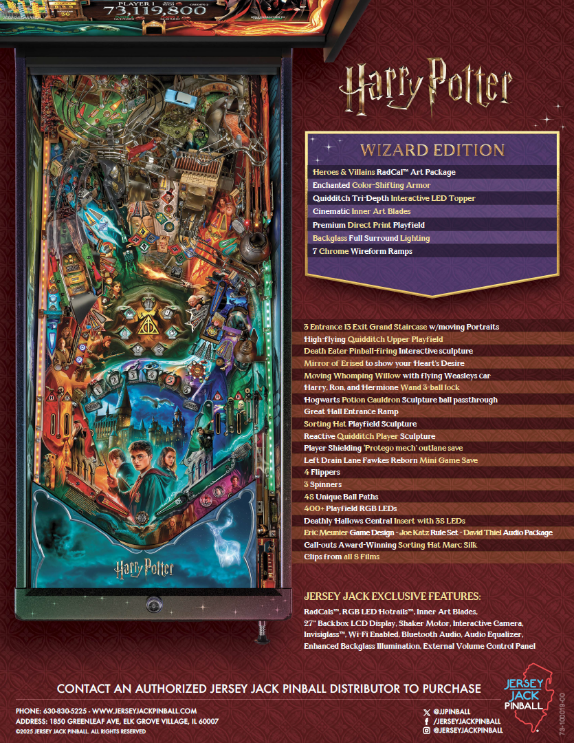 Harry Potter Wizard Edition - Jersey Jack Pinball  - I lager - 6