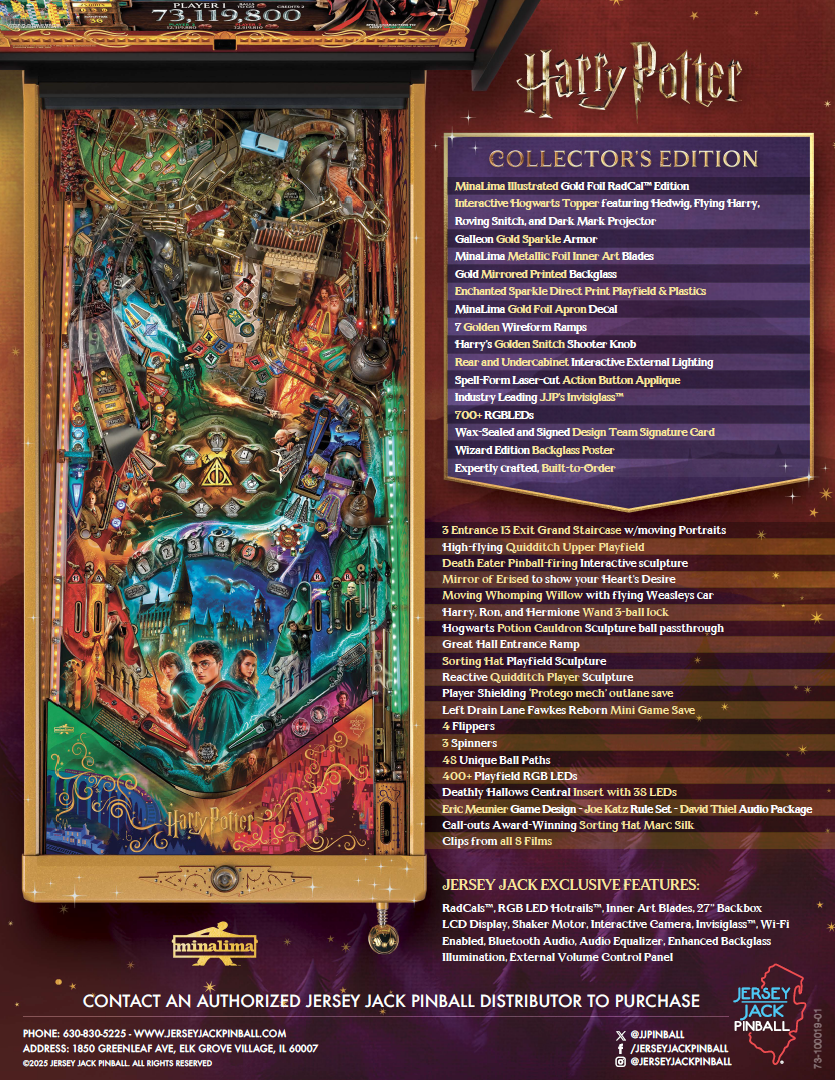Harry Potter Collector's Edition - Jersey Jack Pinball - Contact us for Preorder - 7