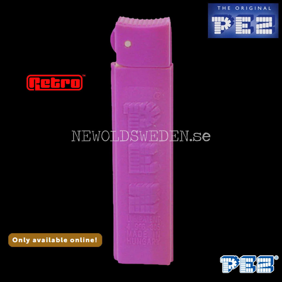 PEZ Dispenser RETRO PURPLE + Candy - Collector figure - Retro
