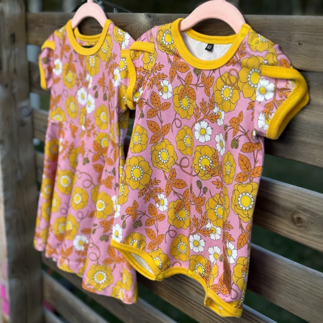 Baby romper "Alice" pink/yellow - 6