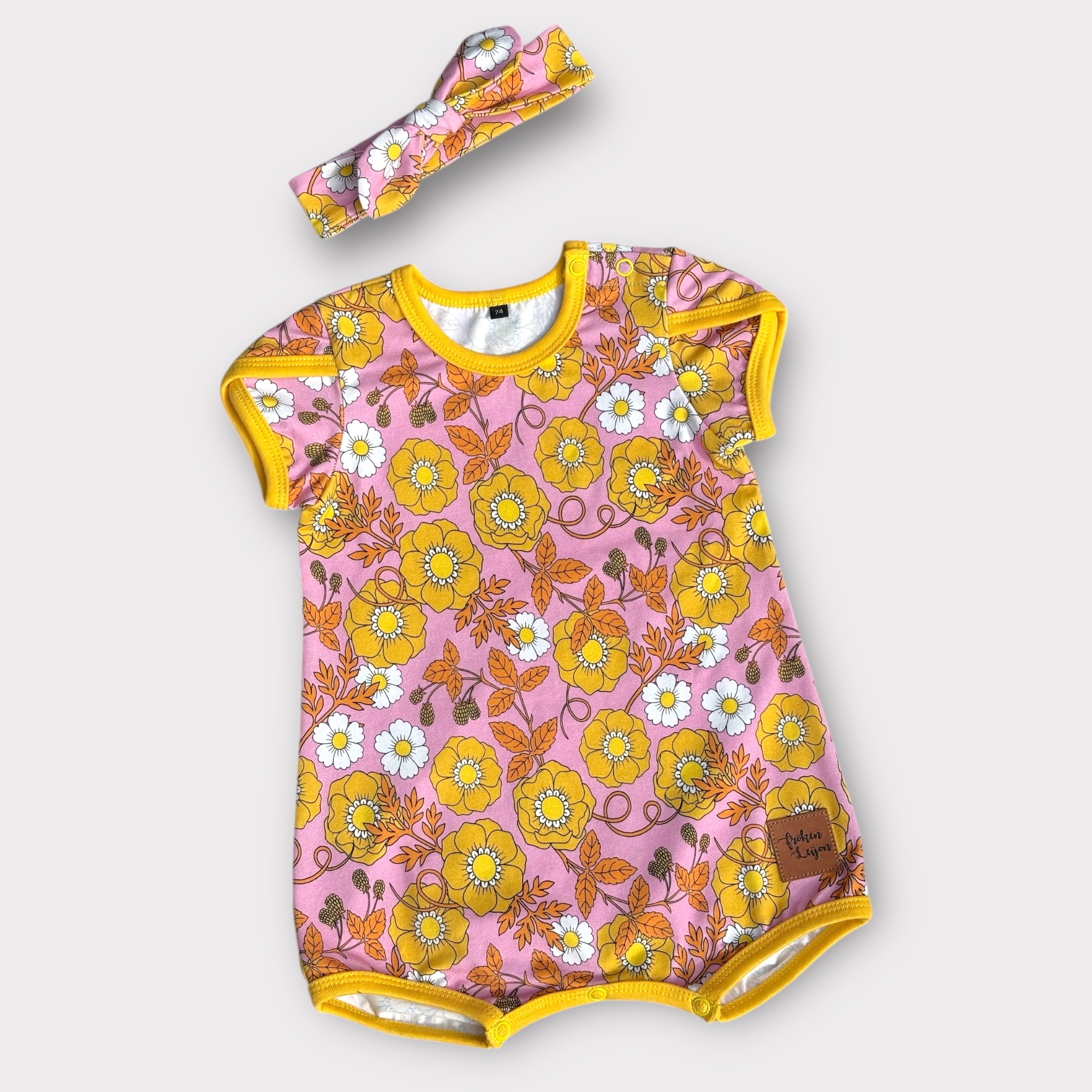Lekdräkt baby "Alice" rosa/gul