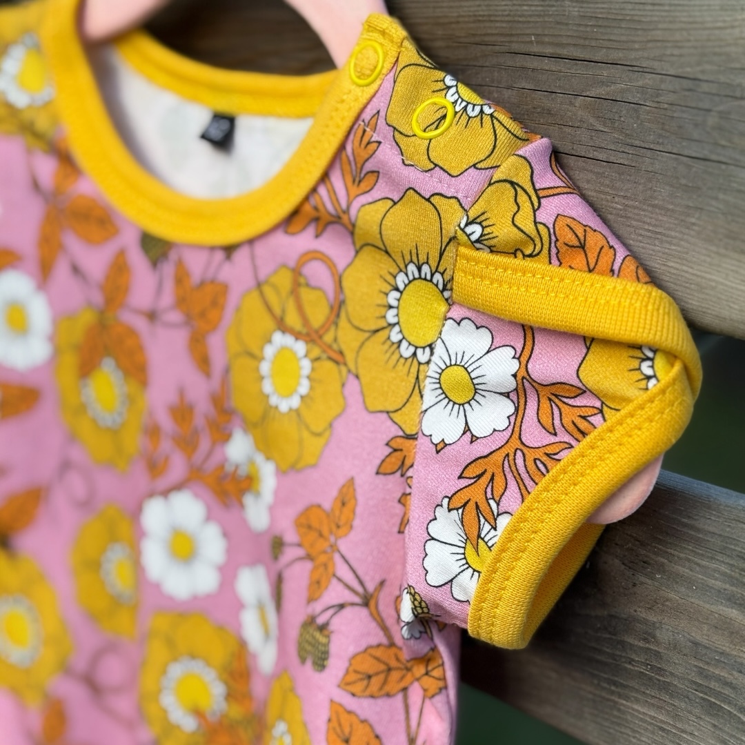 Baby romper "Alice" pink/yellow - 4