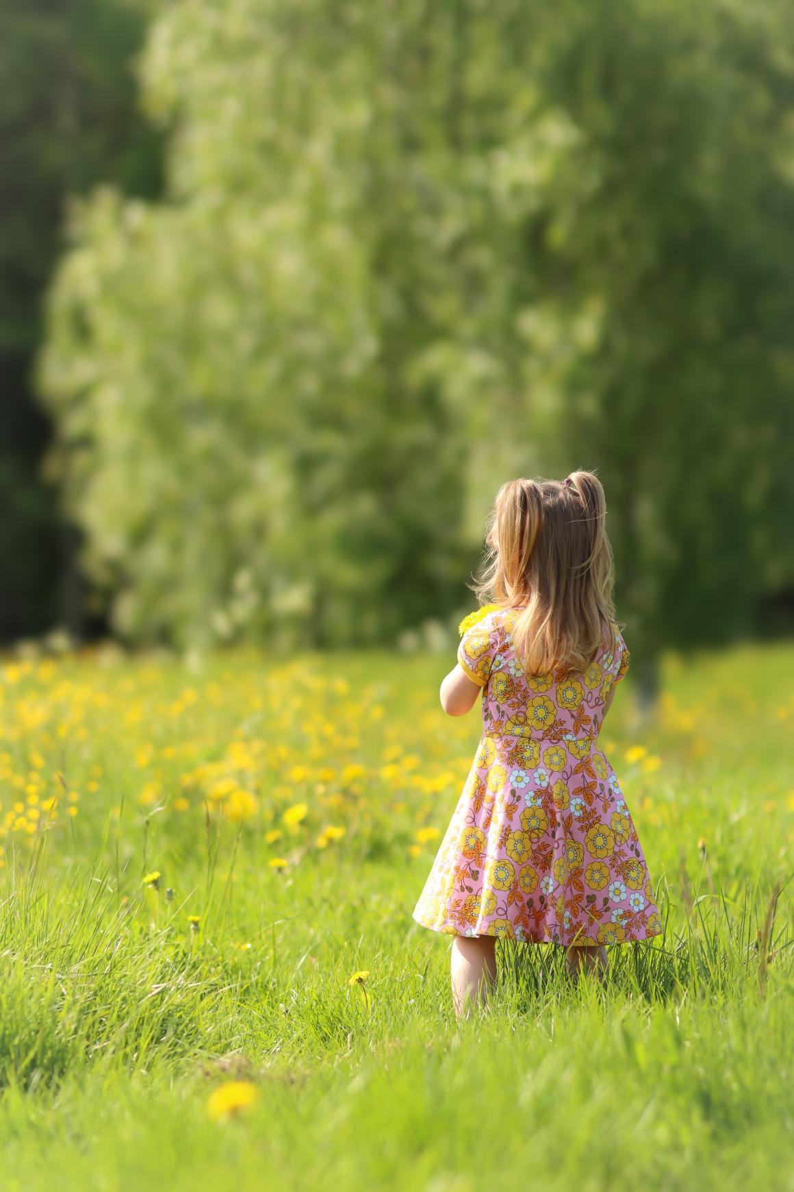 Kids dress "Alice" pink/yellow - 5