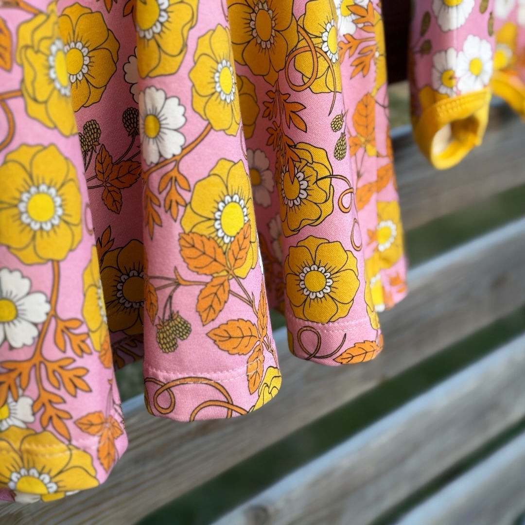 Kids dress "Alice" pink/yellow - 9