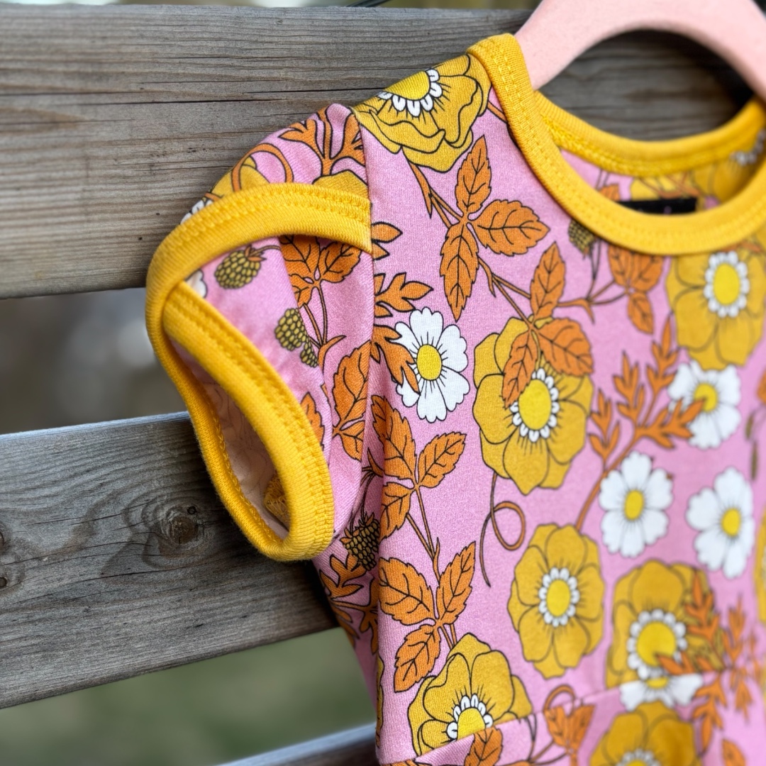 Kids dress "Alice" pink/yellow - 8