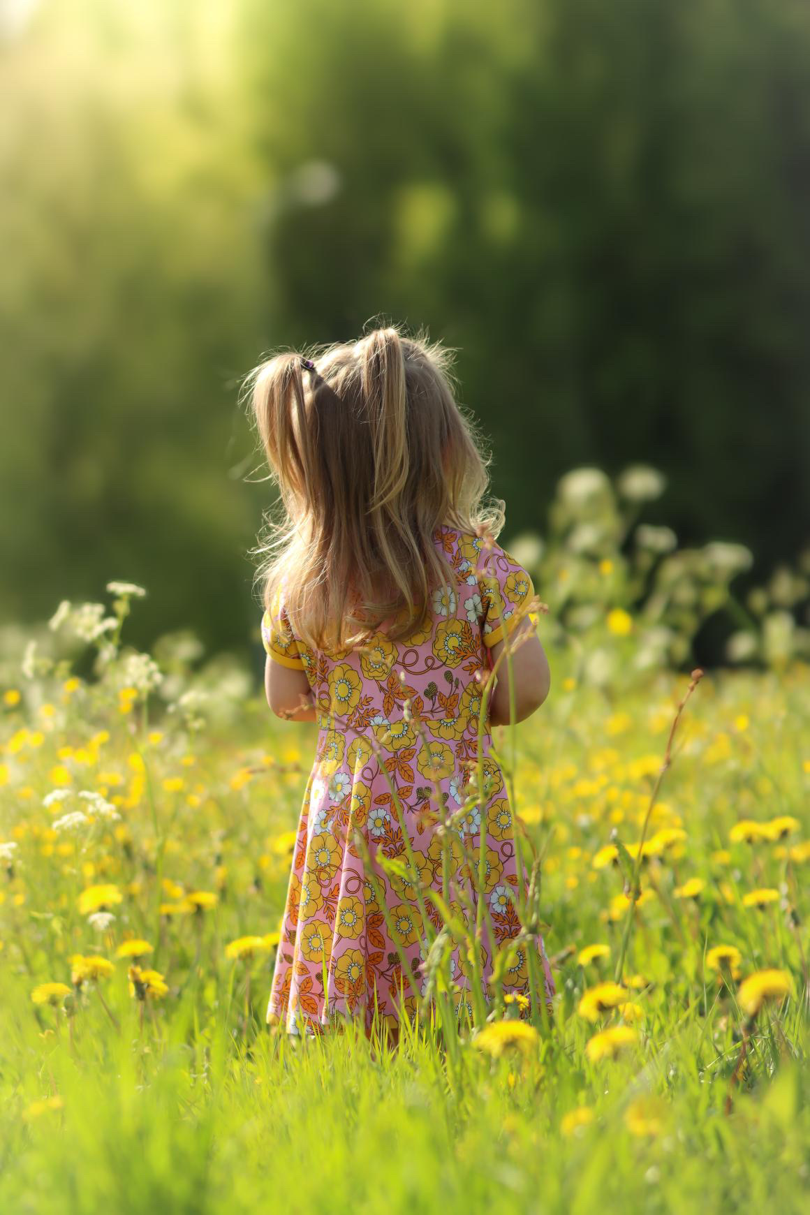 Kids dress "Alice" pink/yellow - 6