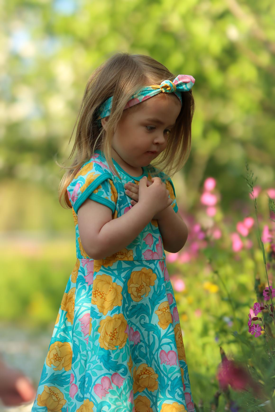 Children's dress "Rosie" turquoise - 4
