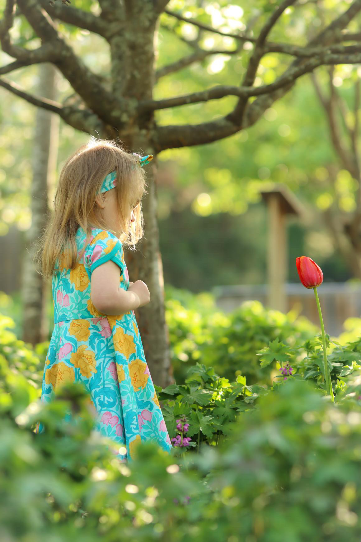 Children's dress "Rosie" turquoise - 5