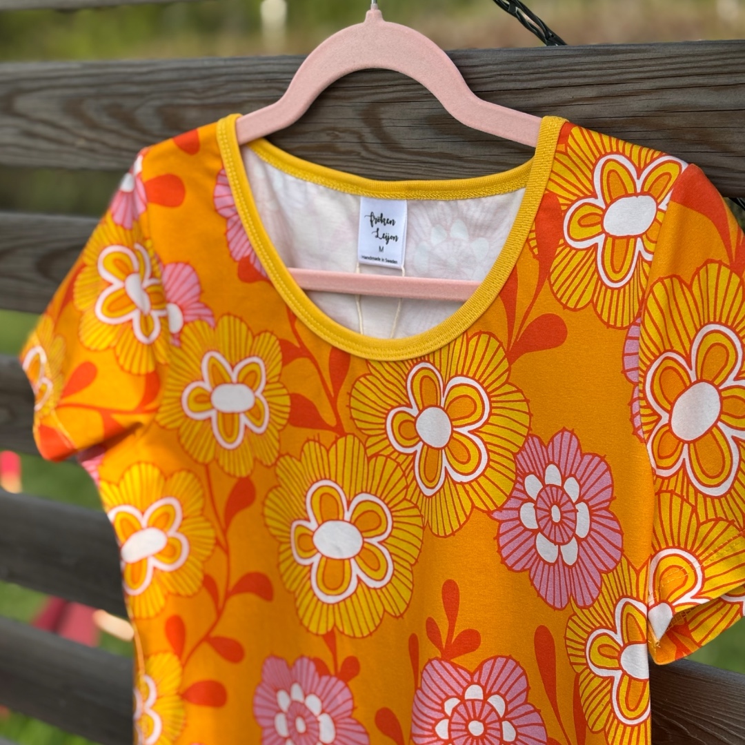 Damtopp kort ärm - "Esme" orange stl. M - 3