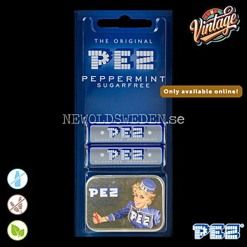PEZ Nostaligc Tin Lady Dispenser + Candy - Retro