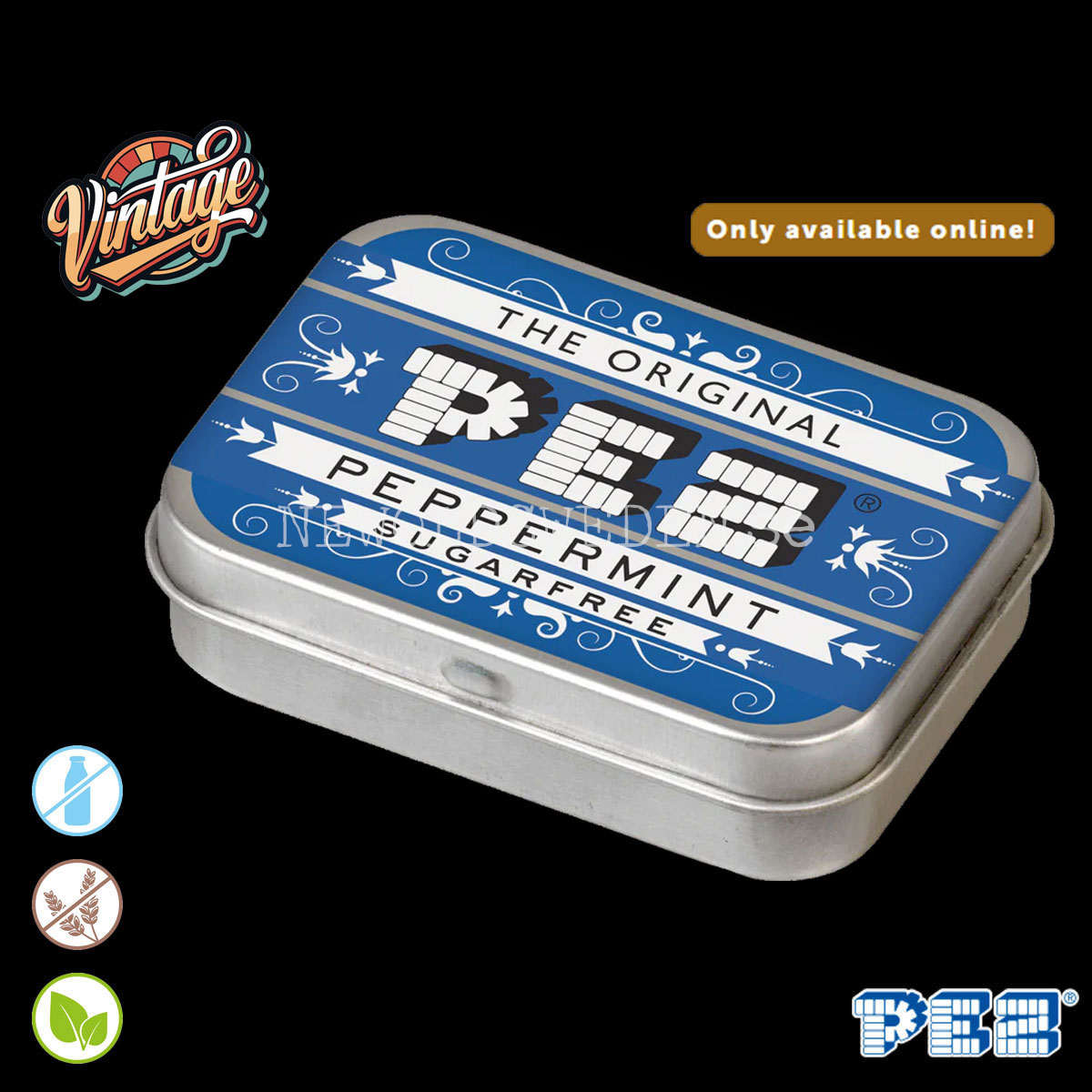 PEZ Nostaligc Tin Retro Blue + Candy - Retro - 4