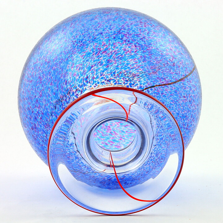 バーティル･ヴァリーン  Meridianシリーズ  青/赤色のベース  19cm  1989年 