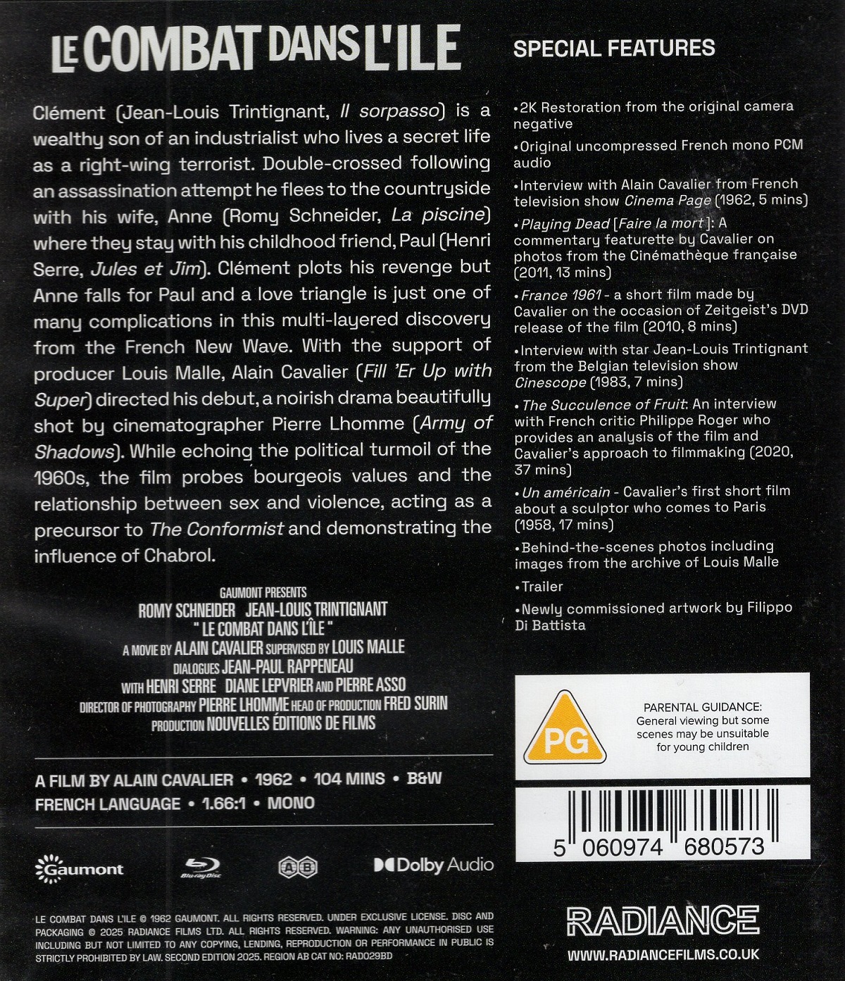 Le Combat Dans L'ile (ej svensk text) (Blu-ray) - 2