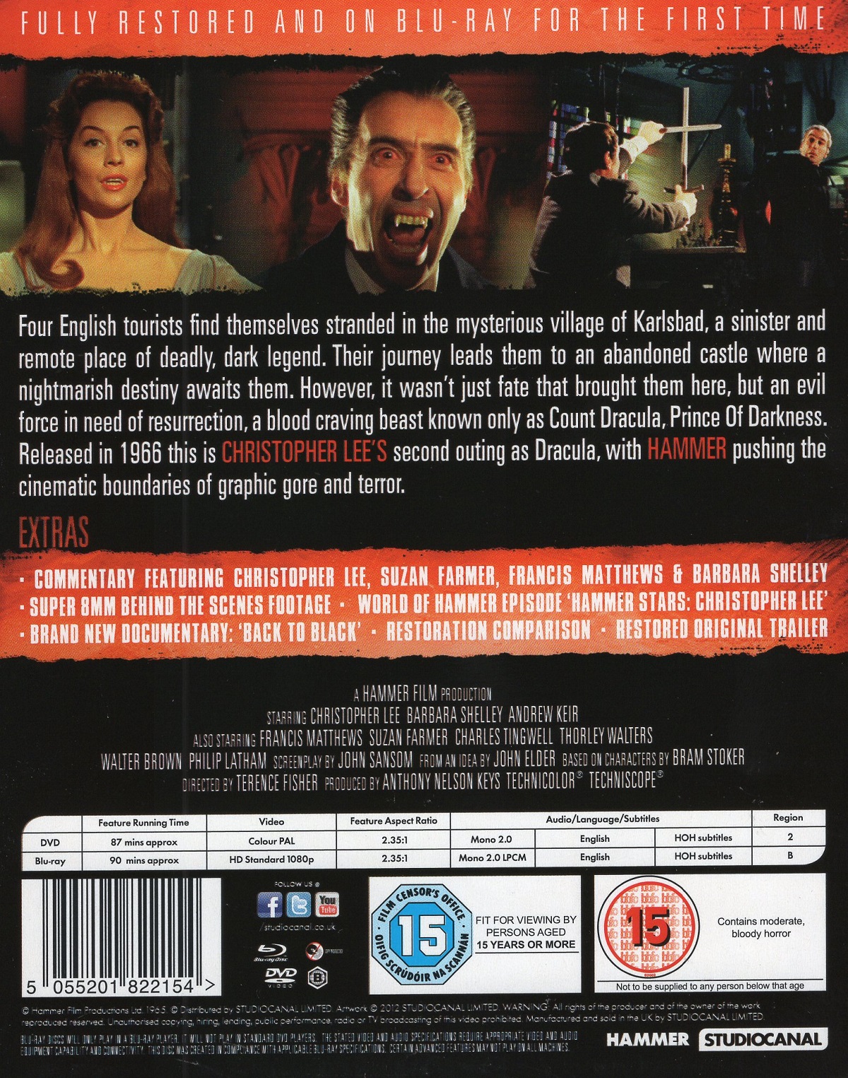 Dracula: Prince Of Darkness (ej svensk text) (Blu-ray + DVD) - 2