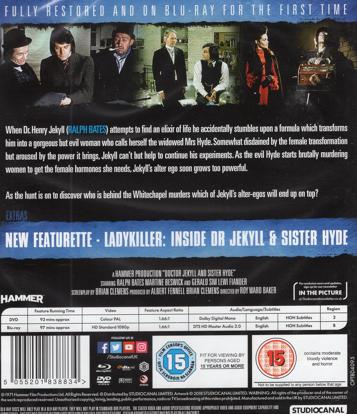 Dr. Jekyll And Sister Hyde (ej svensk text) (Blu-ray + DVD) - 2