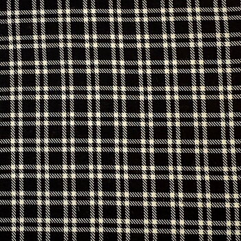 Pure Merino Twill Checks Black/White