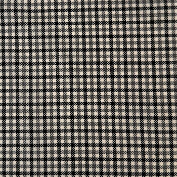Pure Merino Twill Checks Grey/Black/White
