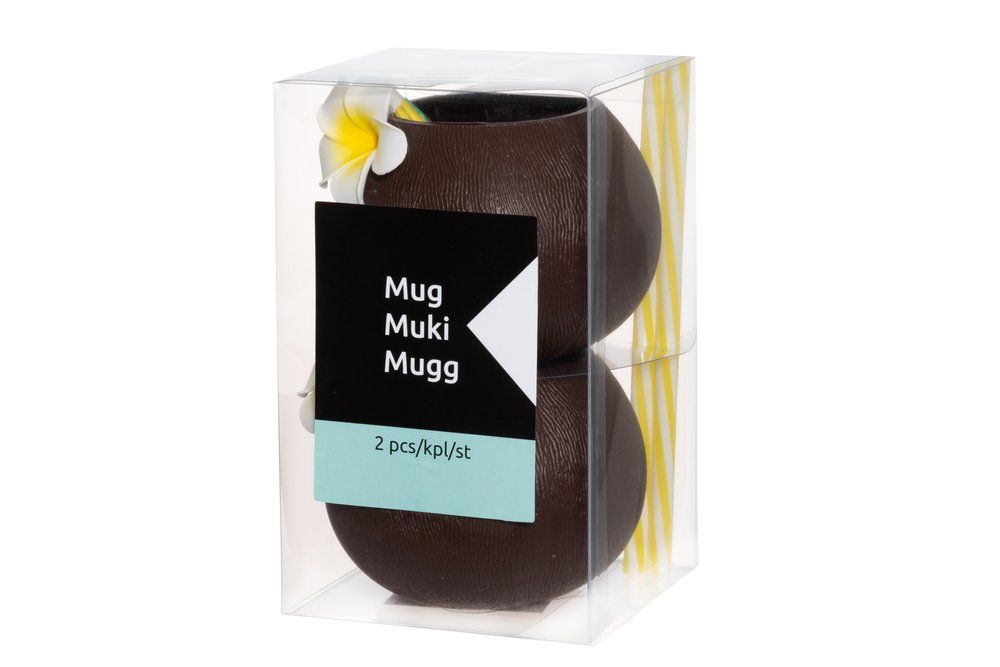 Mugg, kokosnöt, 2 st - 2