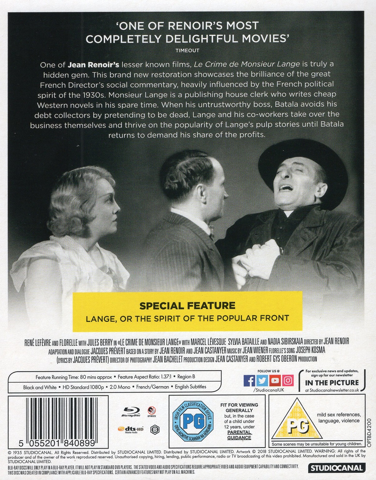 Le Crime De Monsieur Lange (ej svensk text) (Blu-ray) - 2
