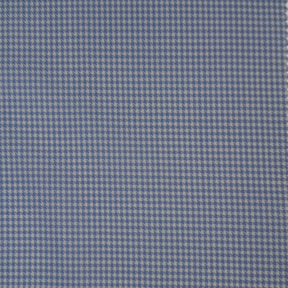 Pure Merino Checks Lt Blue/Offwhite