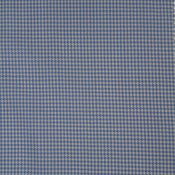 Pure Merino Checks Lt Blue/Offwhite