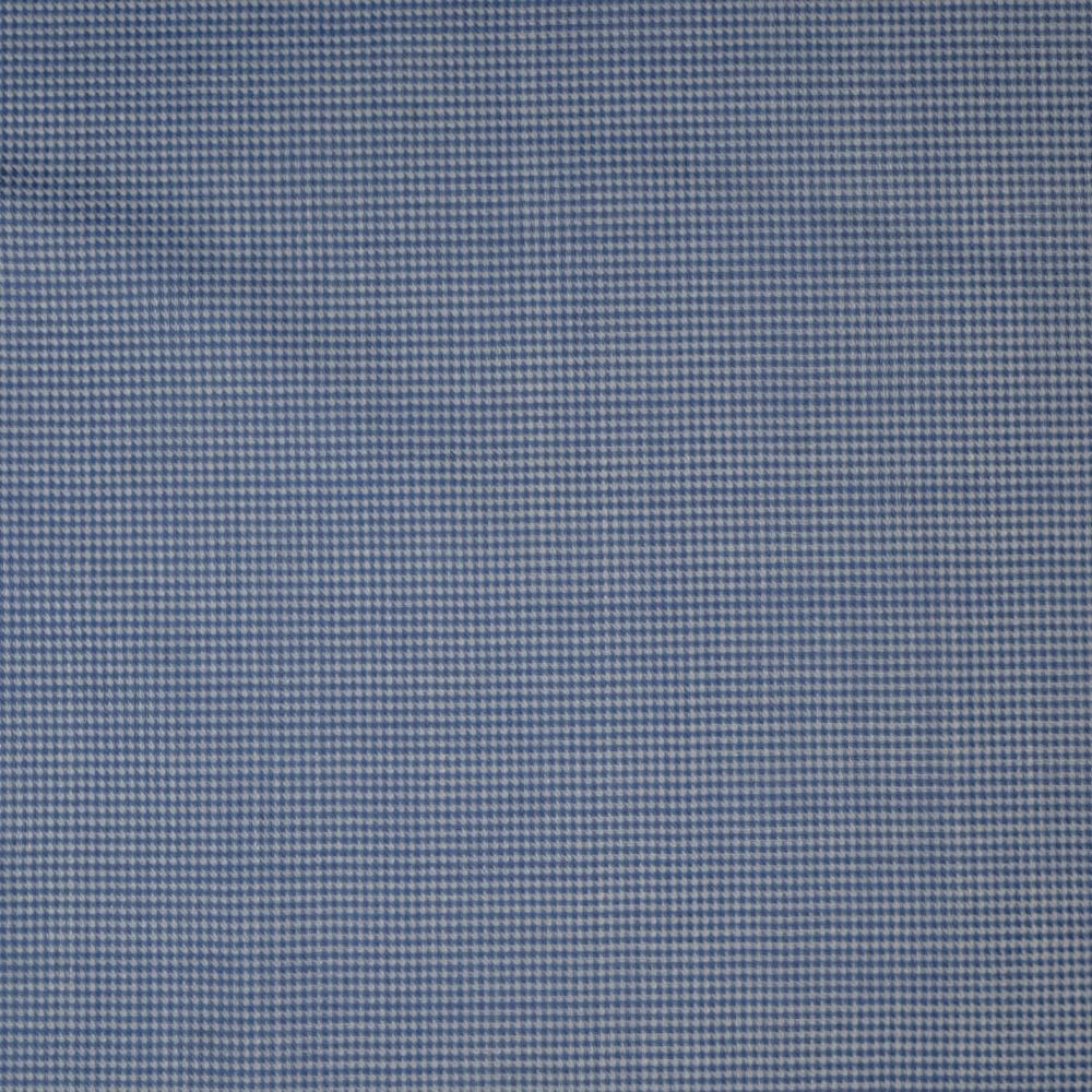 Pure Merino Small Checks Lt Blue/White
