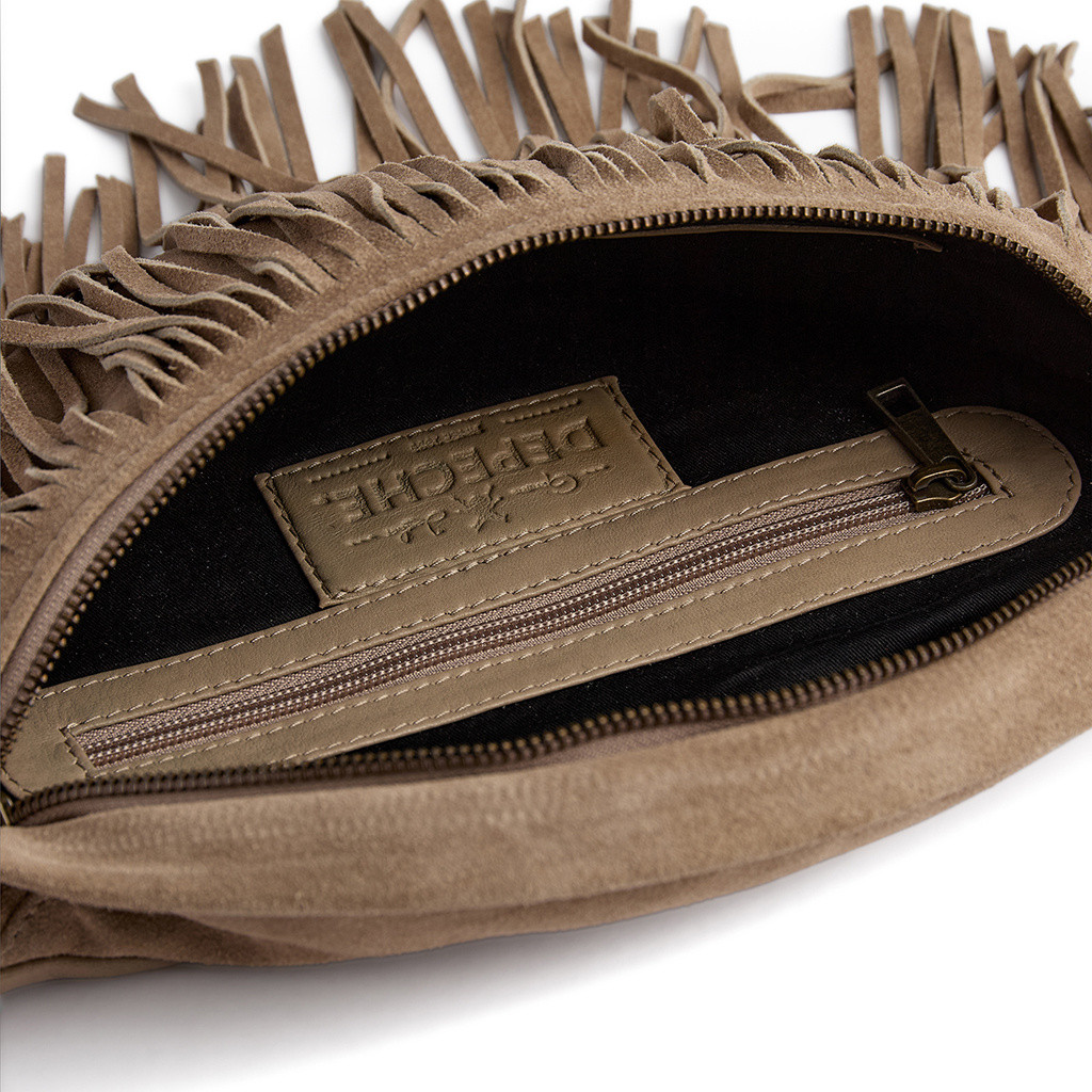 Depeche - Suede Bumbag Fringes Sand - 3