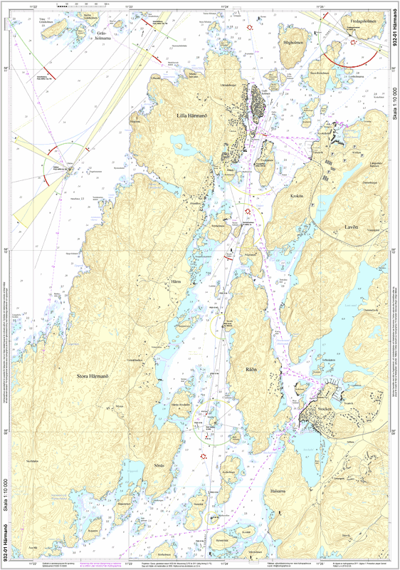 Sjökort Hermanö ( västra Orust) 1:10.000