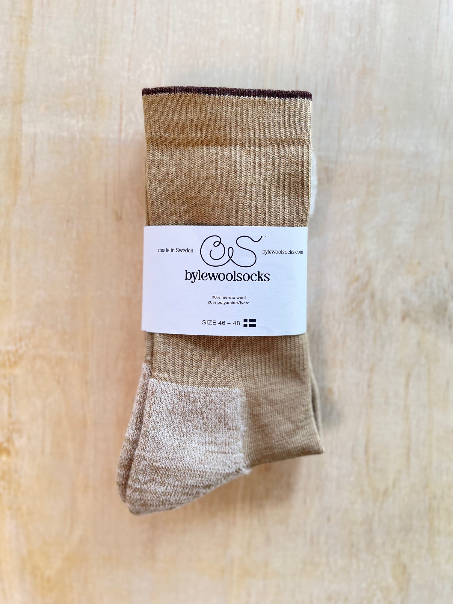 Filtad merinostrumpa Beige - 8
