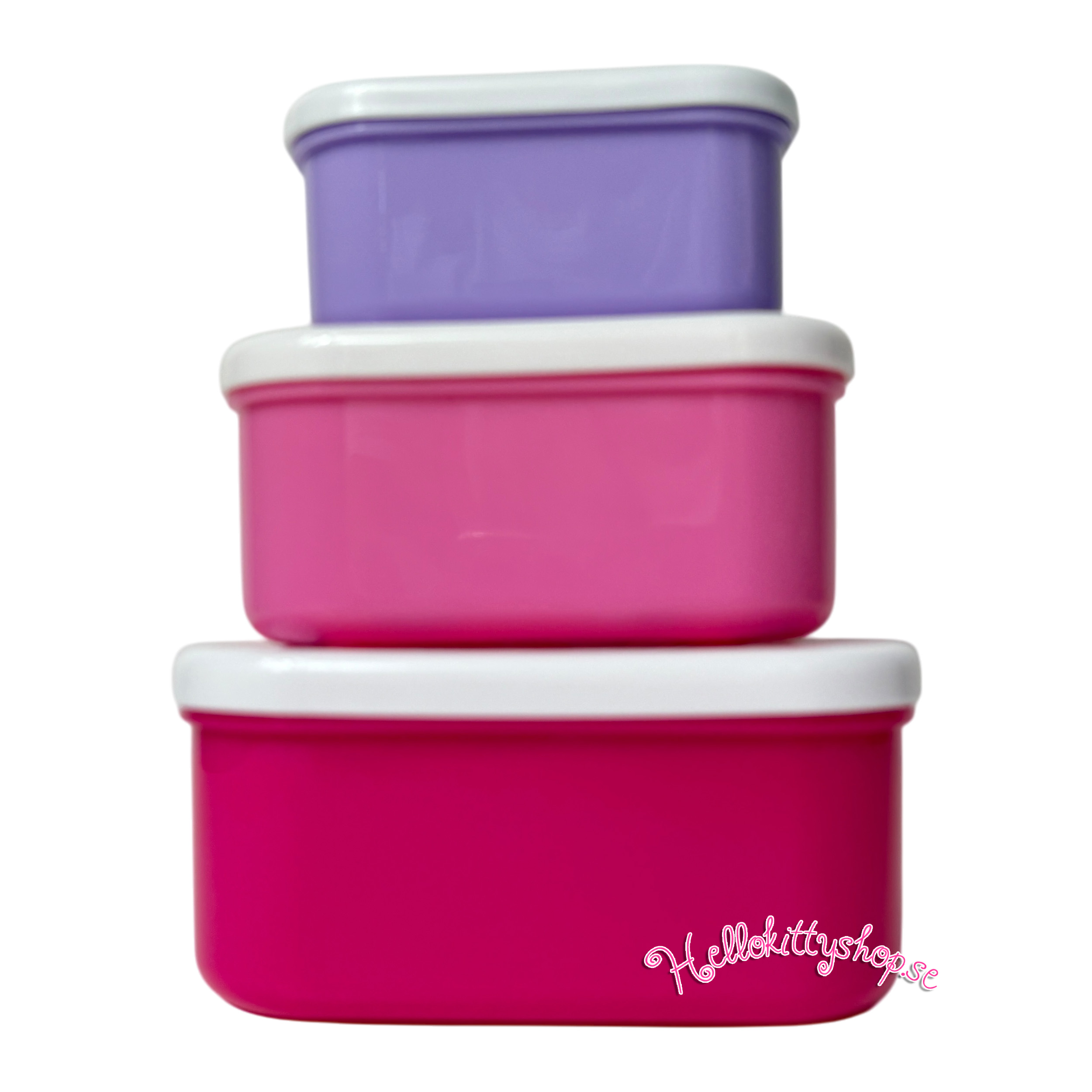 Hello Kitty 3-Pack Stapelbara Matlådor i Rosa - 6