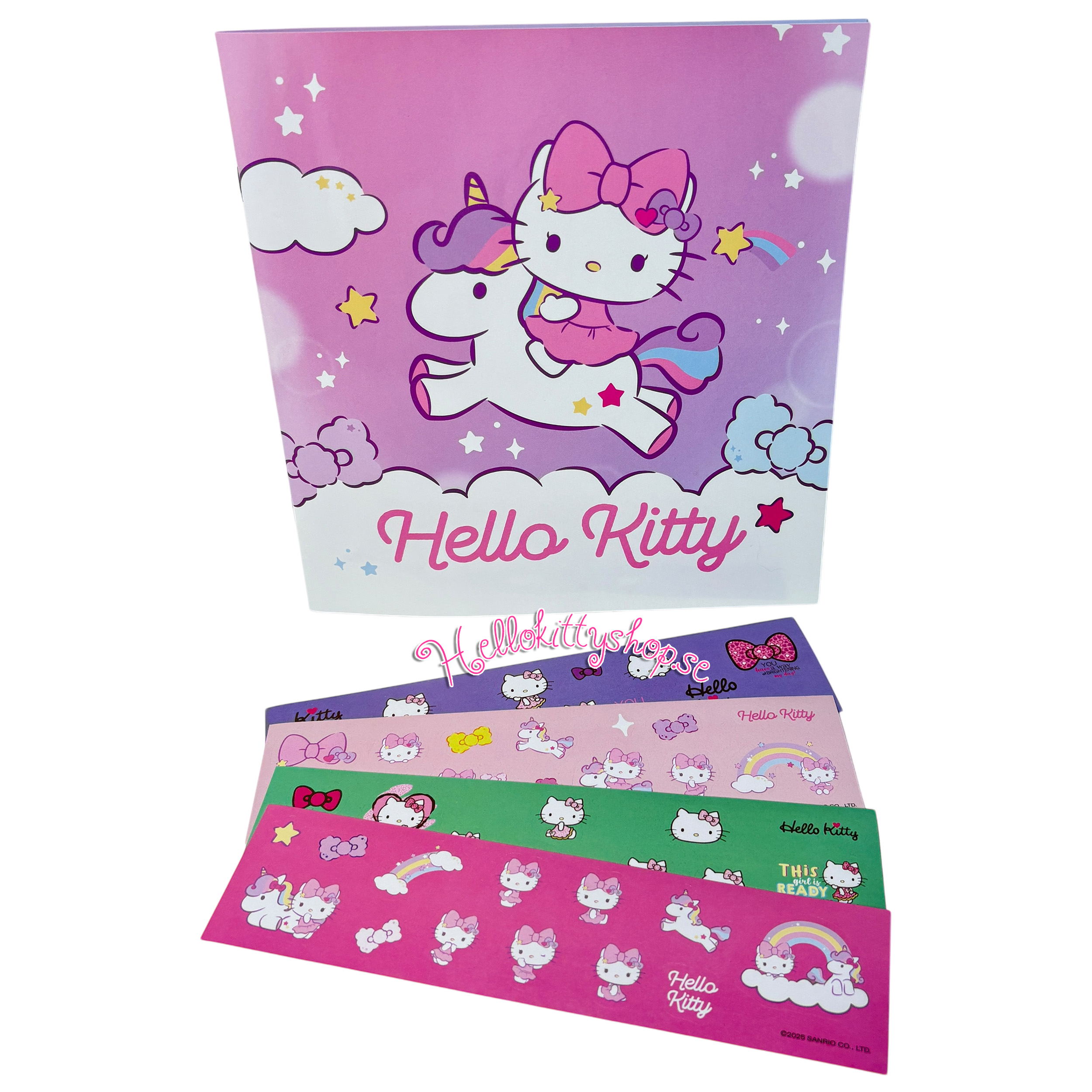 Hello Kitty Klistermärkes Album med Klistermärken, 4 st ark - 50 st - 5