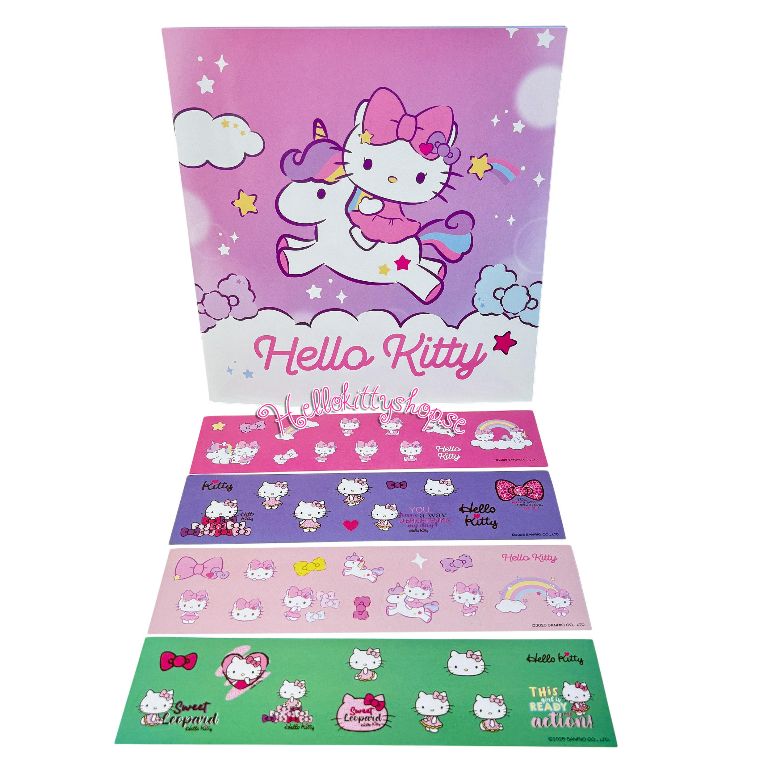 Hello Kitty Klistermärkes Album med Klistermärken, 4 st ark - 50 st - 4