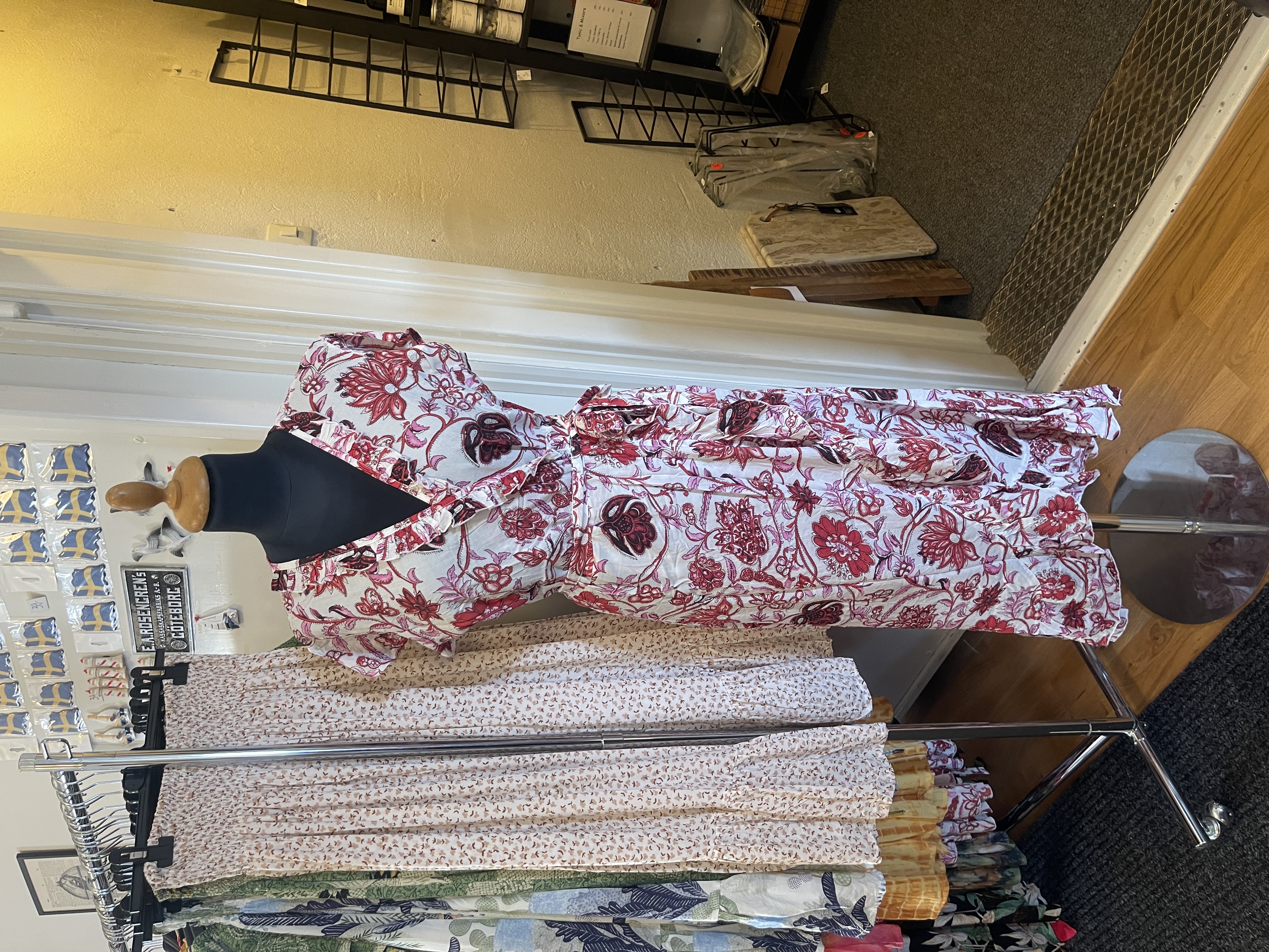 Coconut Milk Long Wrap Dress Tulip Red - 2