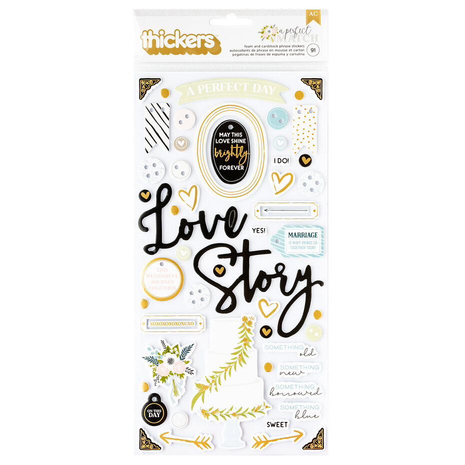 A Perfect Match, Thickers and Cardstock Stickers, American Crafts
