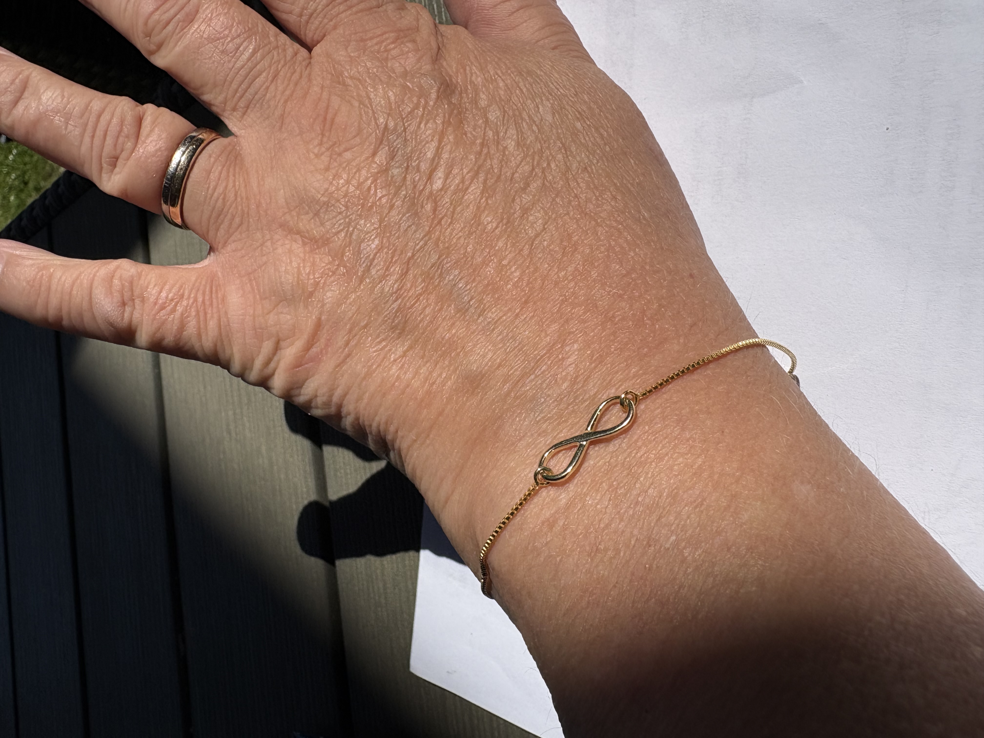 Sterling Silver Gold-plated Eternity Link 17.5 mm - 4